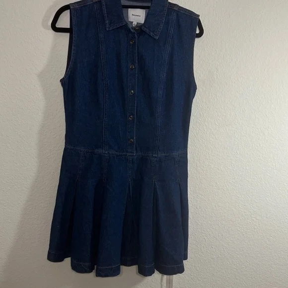 REFORMATION women’s ARELLA DENIM MINI DRESS NWT size 4, 10, 12 - Picture 6 of 16
